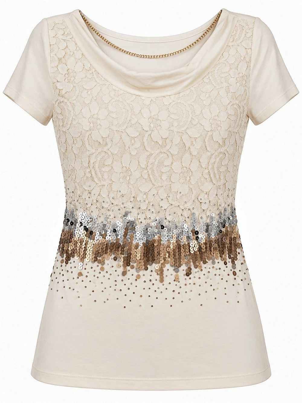 Rinascimento Floral Embellished Short Sleeve Top Size 38 Like New